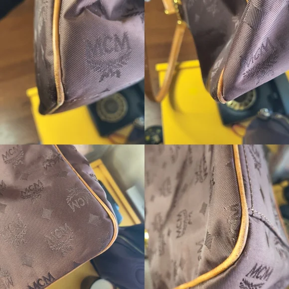 MCM Vintage Large Visetos Monogram Chain Tote Bag – Brown Nylon & Gold Hardware - Picture 13 of 13